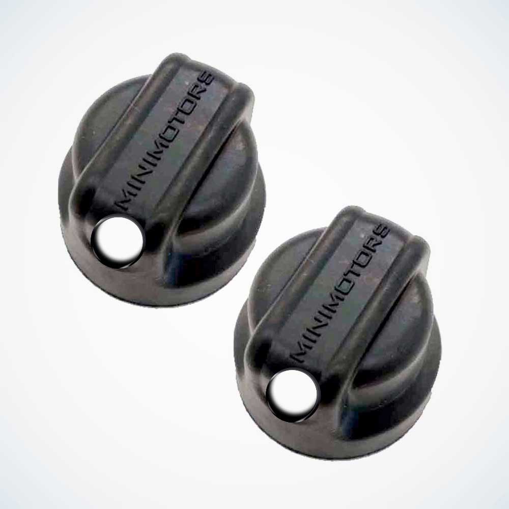 M12 Black Rubber Wheel Nut Caps for Dualtron, With Hole