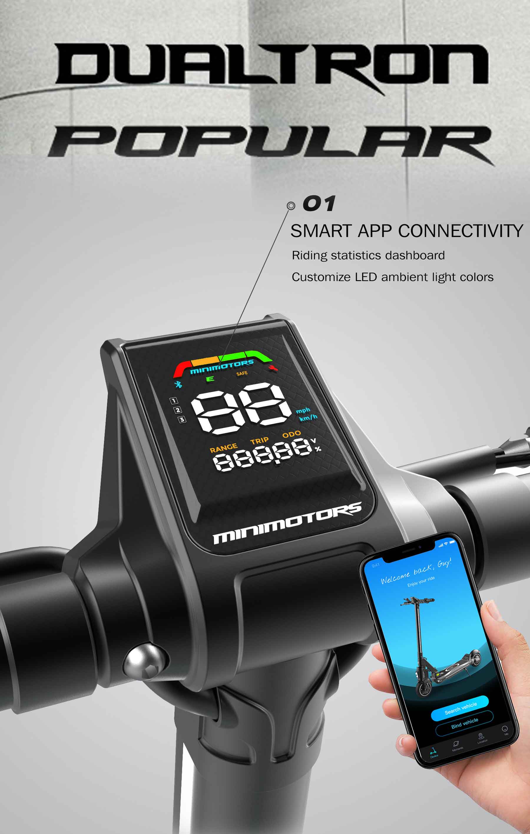 Dualtron Popular Dual Motor 52V 14Ah