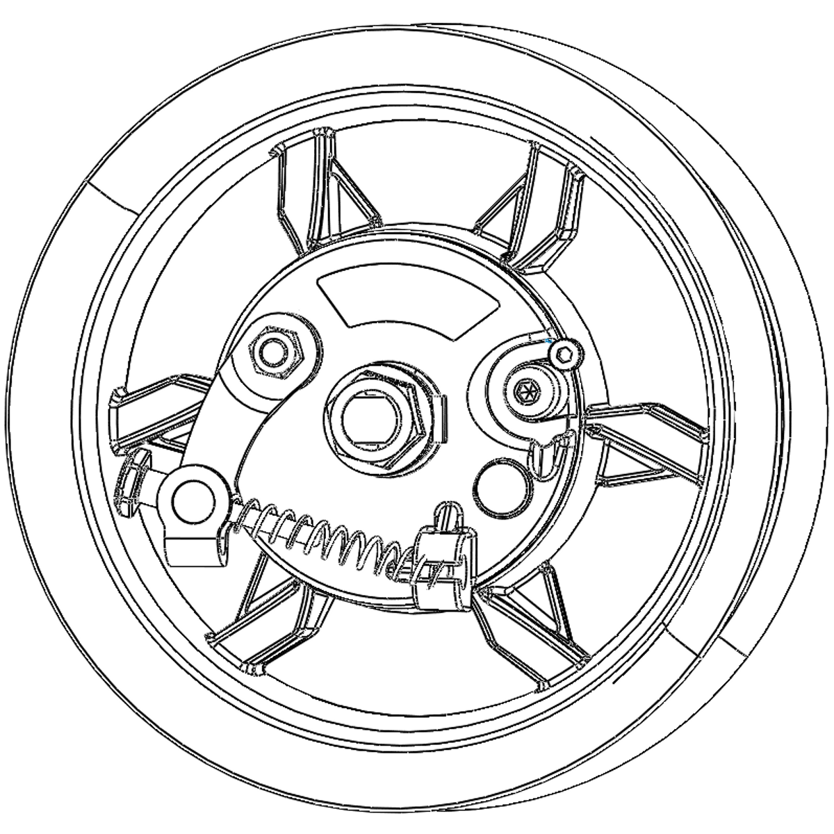 Front Wheel with Self-Sealing Tire - Dualtron Dolphin | 02.210.00174