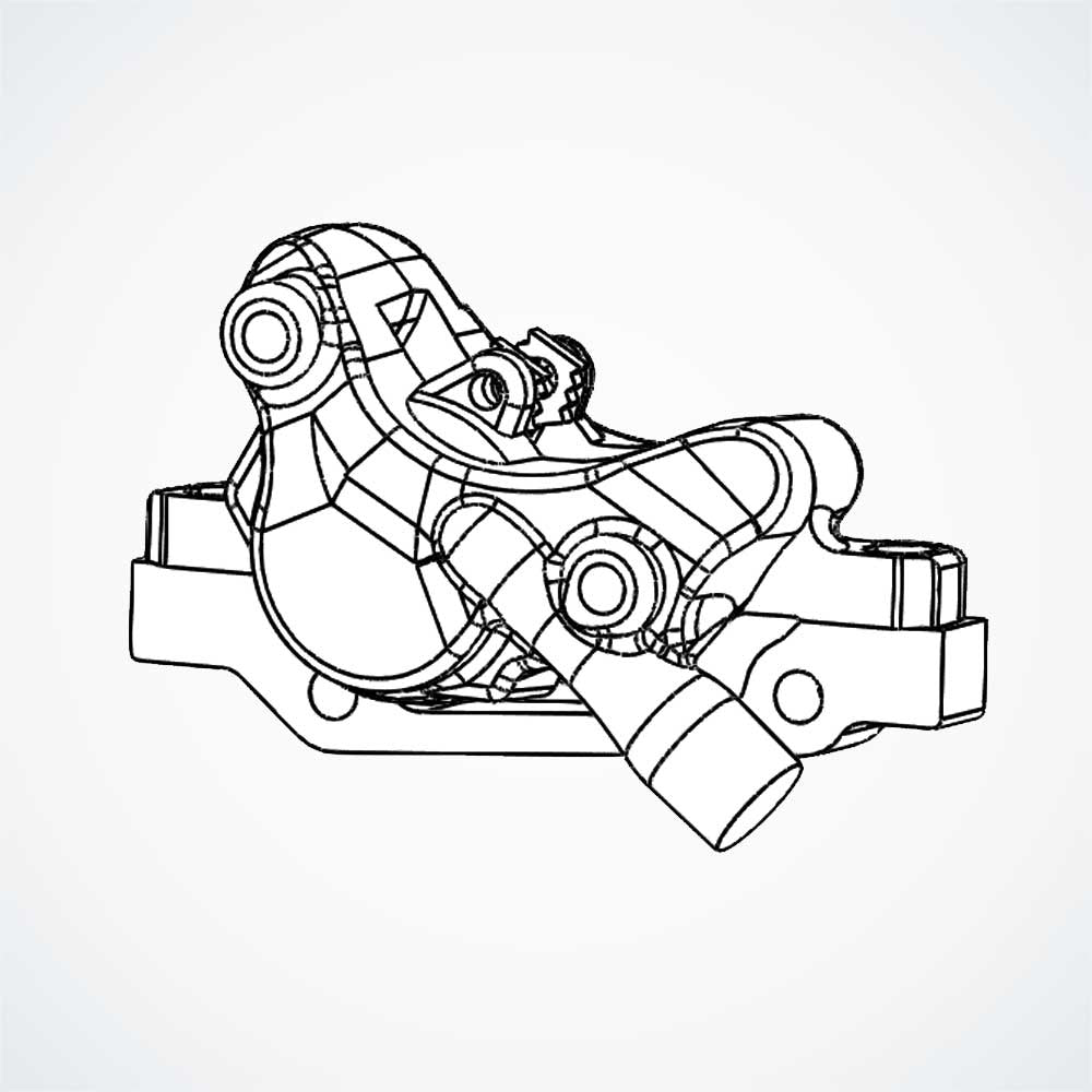 NUTT 4-Piston Rear Brake Caliper – Dualtron X LTD | 03.013.00149