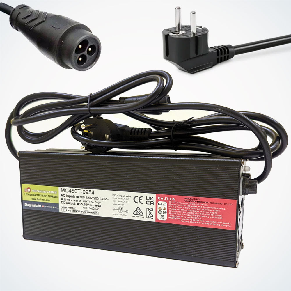 95.4V4A Fast Charger for Dualtron, EU Plug, New Port