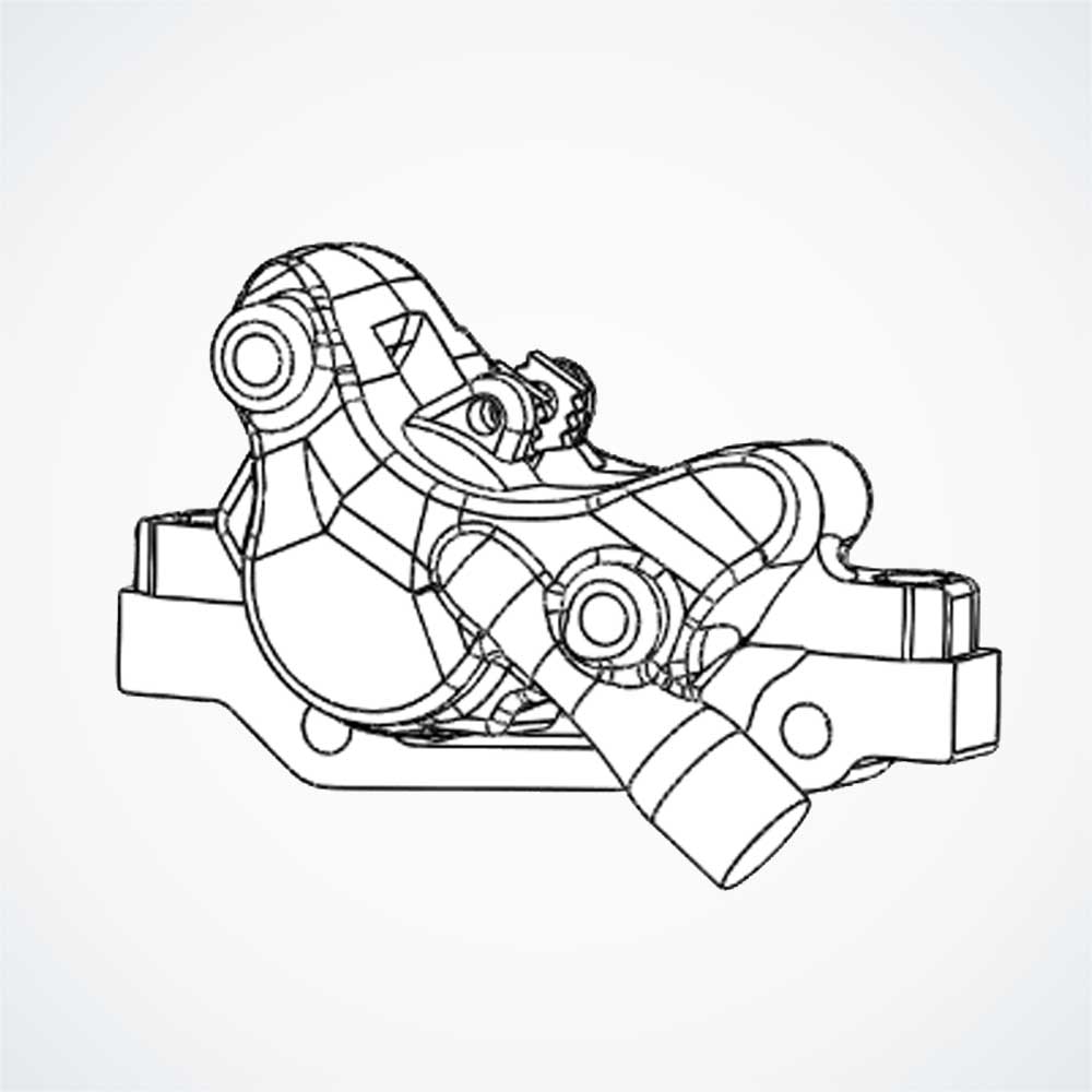 Hydraulic Brake Caliper for Dualtron Victor Luxury Plus, Rear, 2000mm