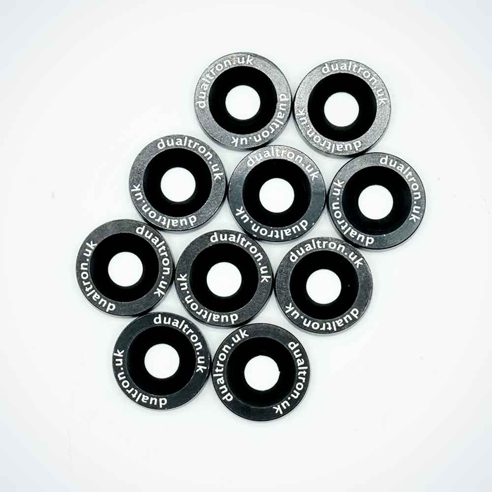 Multicoloured Deck Washers (Black)