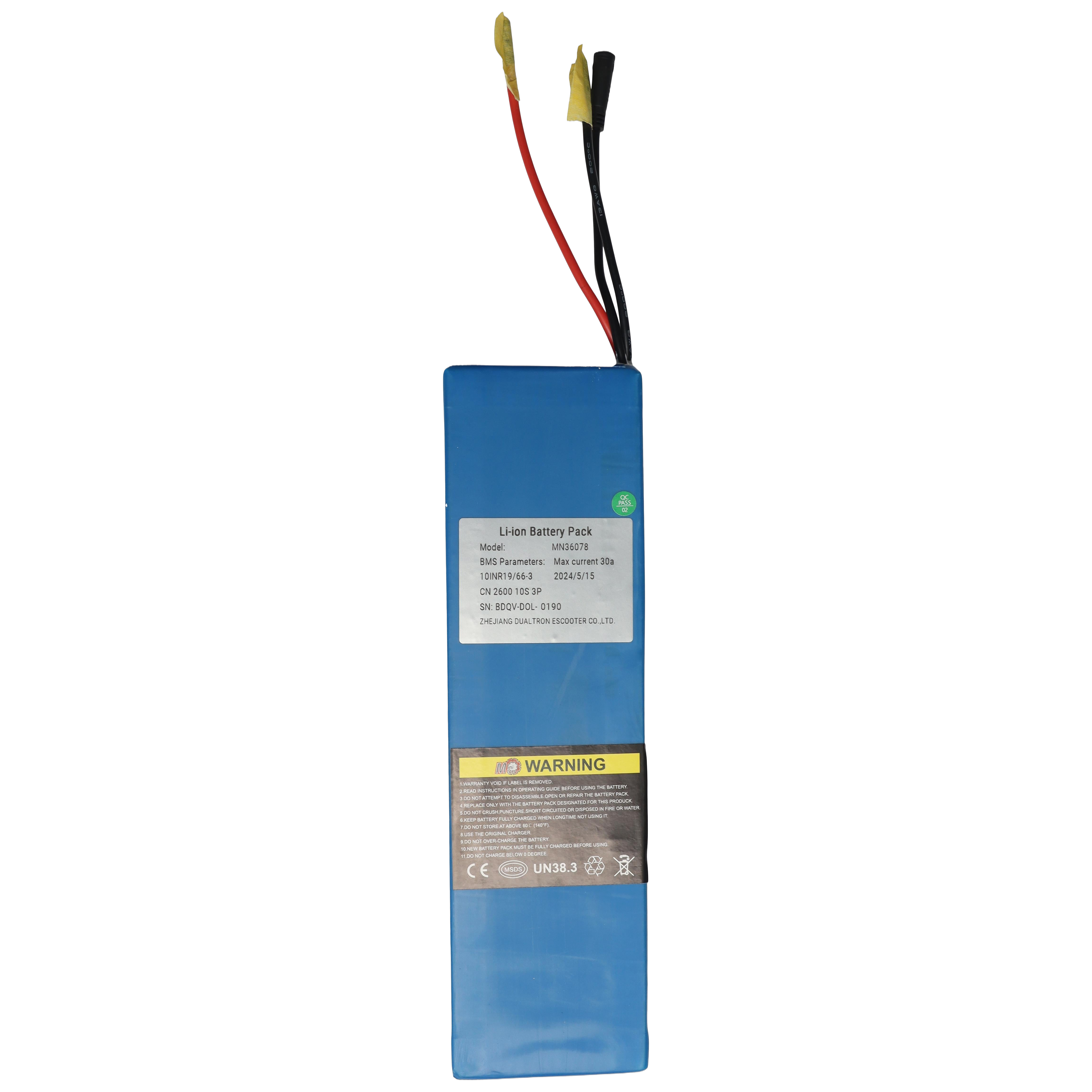 Battery 36V 7.8Ah CN 18650 - Dualtron Dolphin