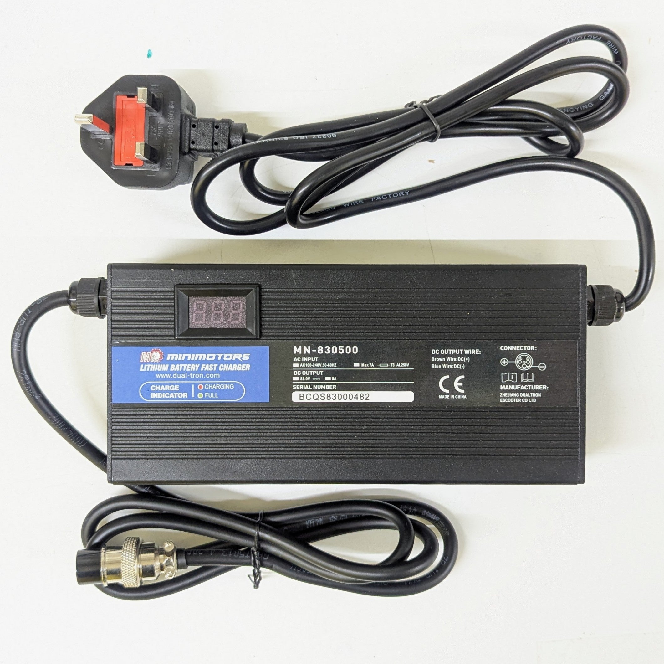 72V GX16 UK Dualtron Fast Charger (83V 5A) | 301-22-0018