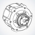 Rear Motor with Hall Sensor - Rovoron S7 | 02.205.00123