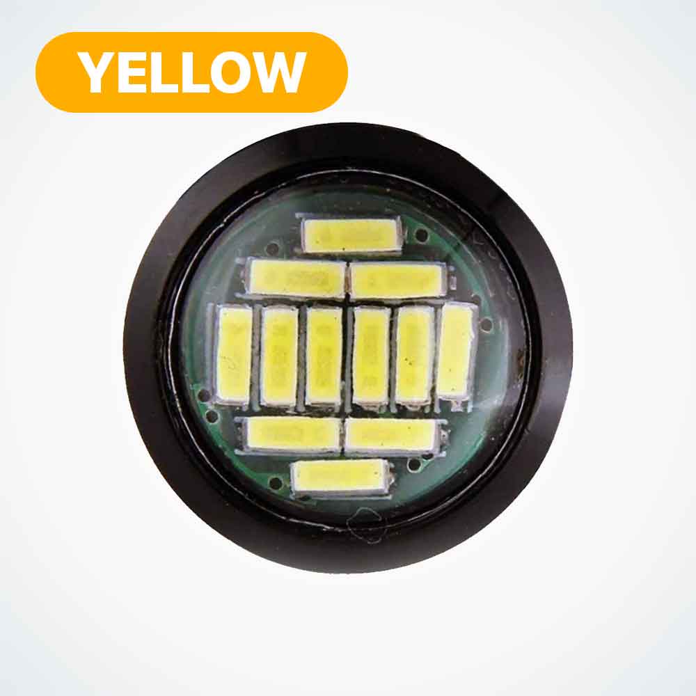 Yellow LED light for Dualtron electric scooters, featuring a circular design with multiple LED bulbs visible within the housing.