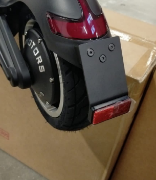 License Plate Holder on Rear Fender - Dualtron Pop