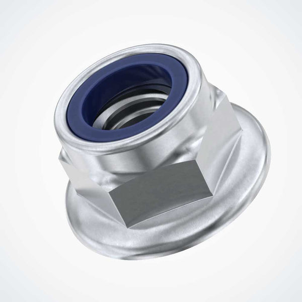 M12 Non-Serrated Flanged Nylon Locking Nut for Dualtron
