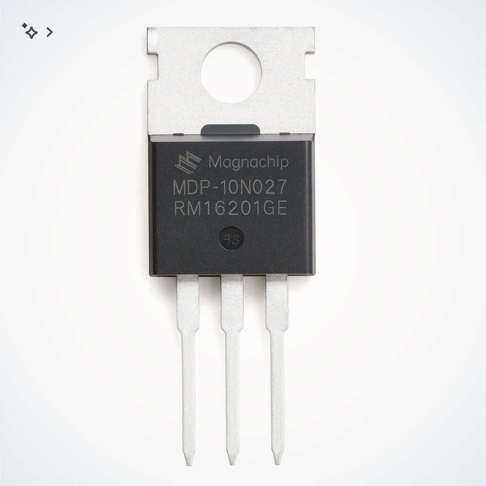 Electronic component with 'Magnachip' branding Magnachip MDP10N027 N-MOSFET 100V 68A TO-220-3 - Dualtron | 03.005.00003