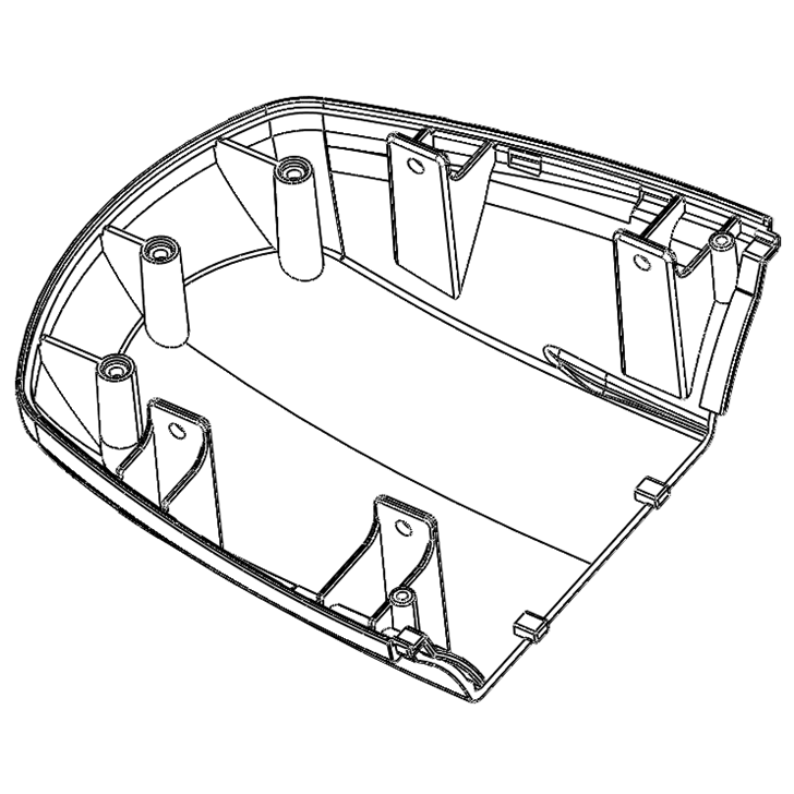 Rear Fork Cover Left - Dualtron Dolphin