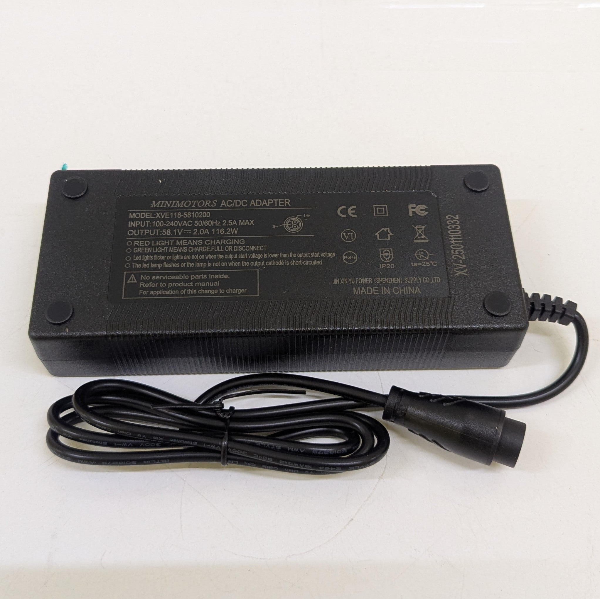 52V Minimotors Charger (58.1V 2A) (LP16) (220V) | 03.006.00052