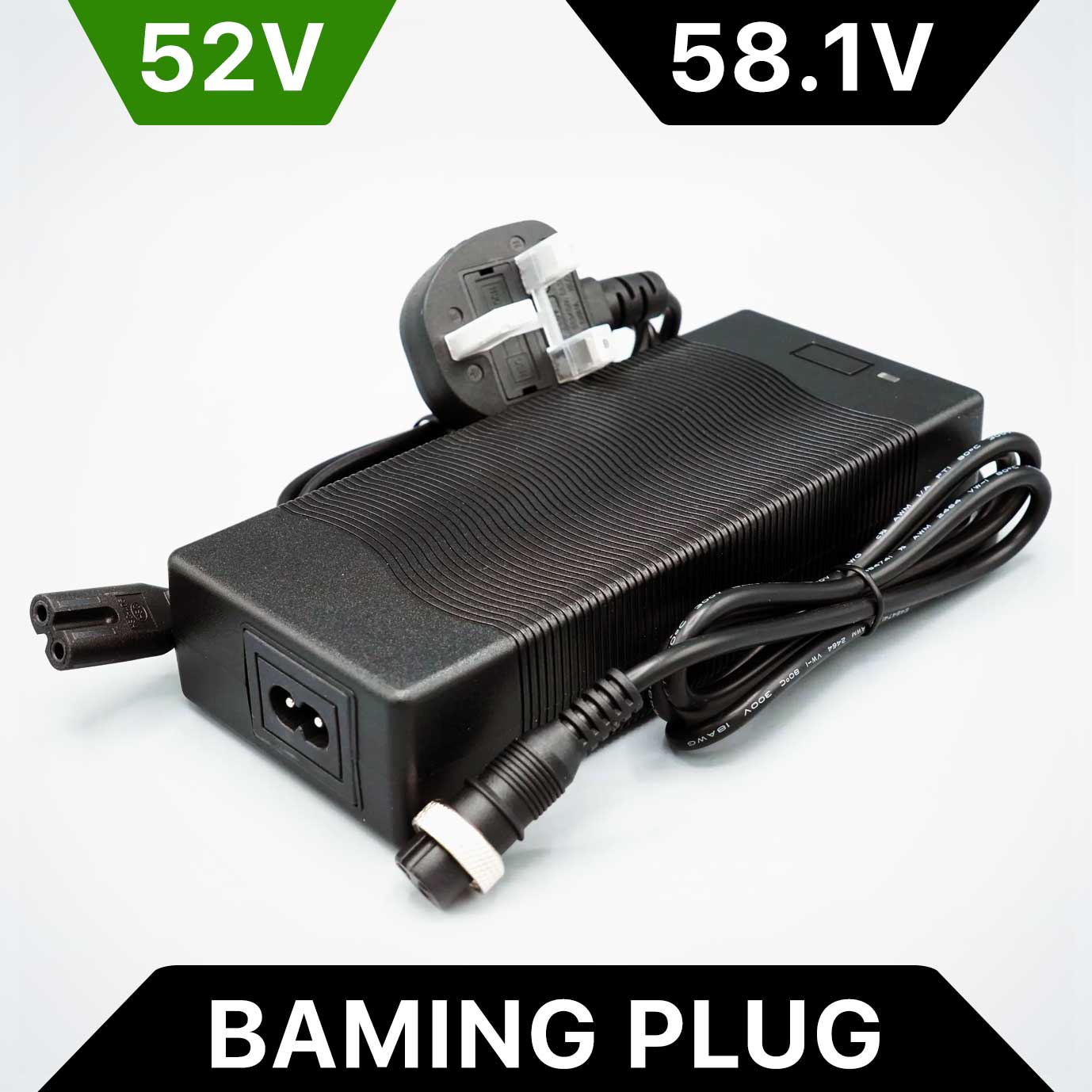 52V 2A Slow Charger for Dualtron, 58.1V Max, Baming Plug