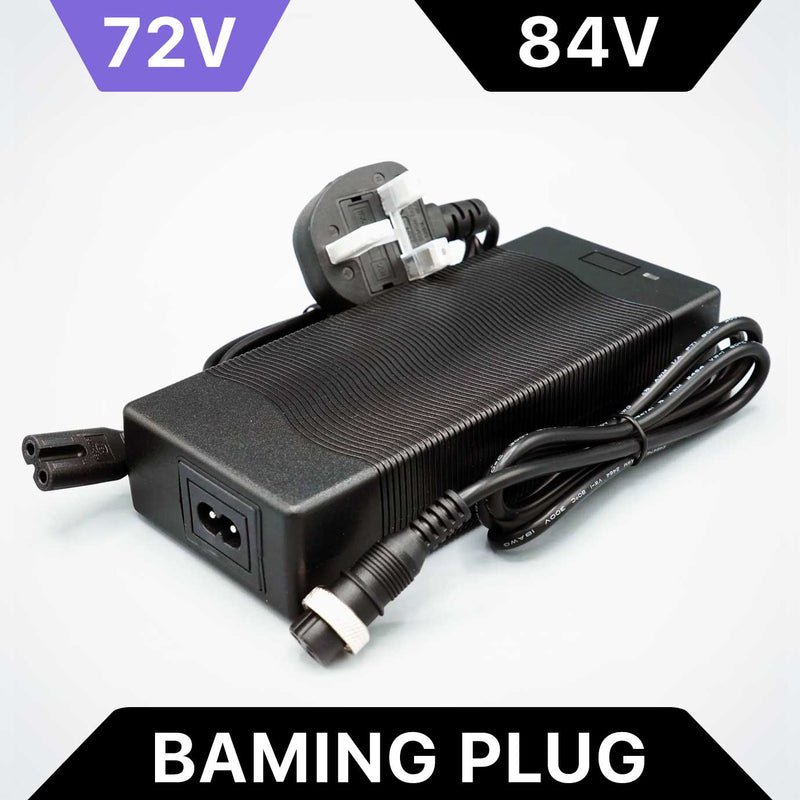 72V Slow Charger for Dualtron, 84V, 1.4A, 3 Pin Plug, Baming