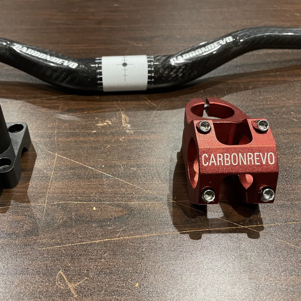 Carbon Fiber Handlebars for Dualtron, Red Bracket
